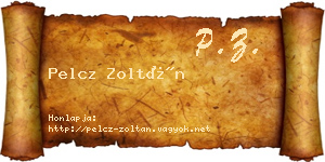 Pelcz Zoltán névjegykártya